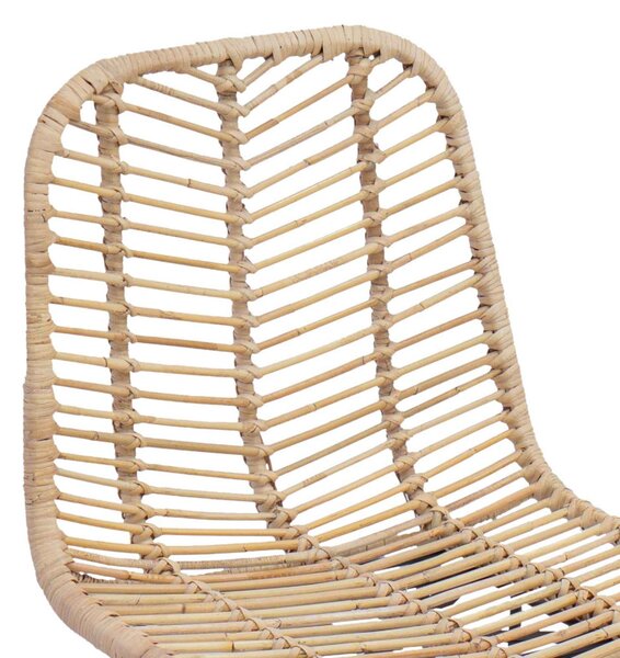 Bárszék 2 pcs Természetes 44,5 x 53 x 111 cm Rattan és Vas