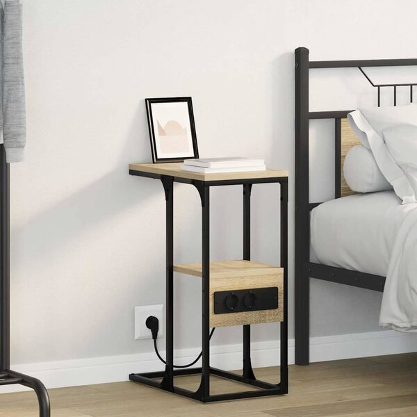 Éjjeliszekrény fiókkal sonoma tölgy 41.5 x 26 x 60.5 cm Faanyag