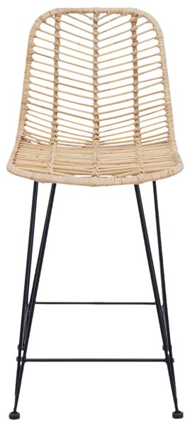 Bárszék 2 pcs Természetes 44,5 x 54,5 x 97,5 cm Rattan és Vas