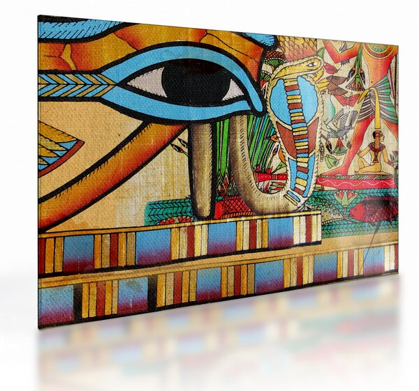 Egyiptomi motívumú kép (üvegen) (70x50 cm)