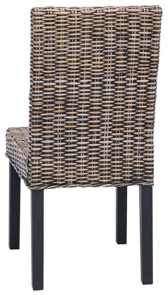 Étkezőszék 2 pcs Fekete Mosás 45 x 54 x 93 cm Tömör Mahagóni Fa