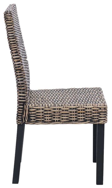 Étkezőszék 2 pcs Fekete Mosás 45 x 54 x 93 cm Tömör Mahagóni Fa