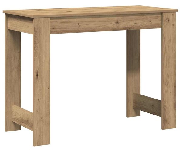 Kézműves tölgy színű szerelt fa íróasztal 100x45x75 cm