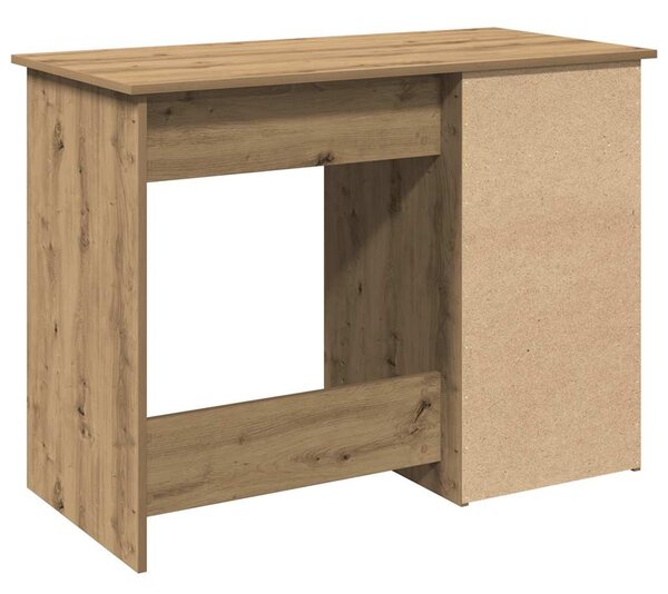Kézműves tölgy színű szerelt fa íróasztal 102x50x75 cm
