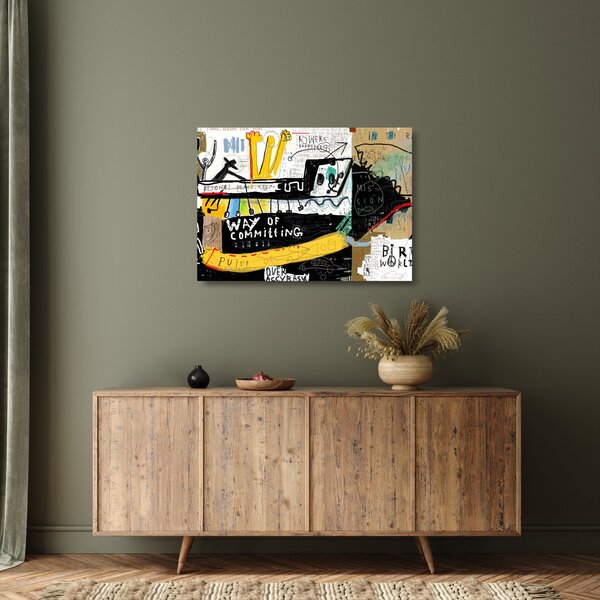 Festmény - Graffiti (üvegen) (70x50 cm)