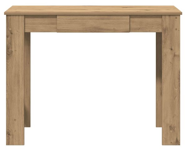 Kézműves tölgy színű szerelt fa íróasztal 100x45x75 cm