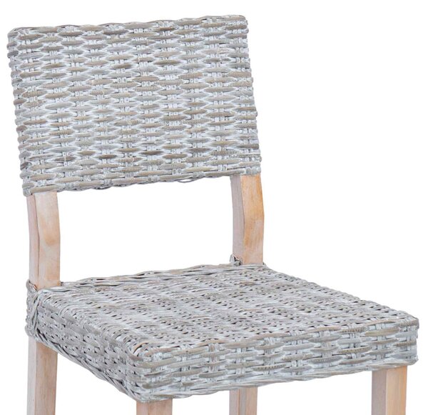 Étkezőszék 2 pcs Fehér Mosás 46 x 55 x 84 cm Kubu rattán