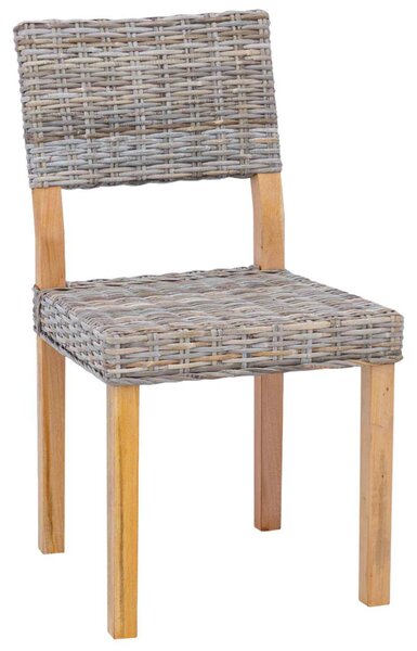 Étkezőszék 2 pcs Kubu Szürke 46 x 55 x 84 cm Kubu rattán