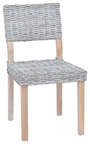 Étkezőszék 2 pcs Fehér Mosás 46 x 55 x 84 cm Kubu rattán