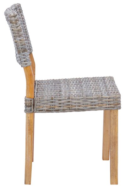 Étkezőszék 2 pcs Kubu Szürke 46 x 55 x 84 cm Kubu rattán