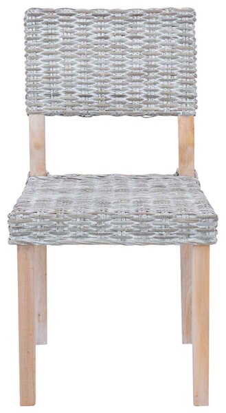 Étkezőszék 2 pcs Fehér Mosás 46 x 55 x 84 cm Kubu rattán
