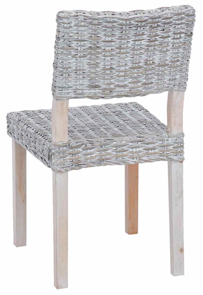 Étkezőszék 2 pcs Fehér Mosás 46 x 55 x 84 cm Kubu rattán