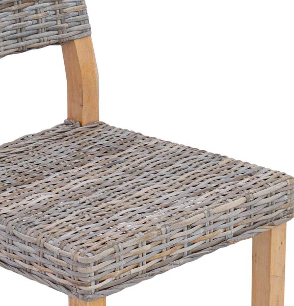 Étkezőszék 2 pcs Kubu Szürke 46 x 55 x 84 cm Kubu rattán