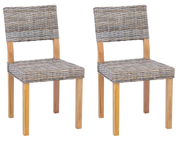 Étkezőszék 2 pcs Kubu Szürke 46 x 55 x 84 cm Kubu rattán