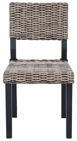 Étkezőszék 2 pcs Fekete Mosás 46 x 55 x 84 cm Kubu rattán