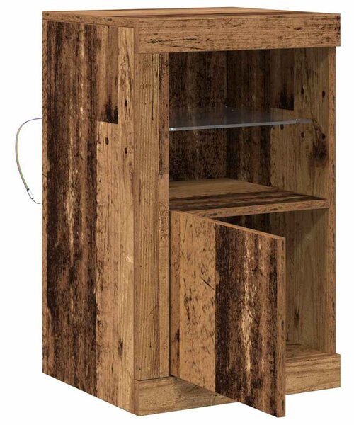 Oldalsó szekrény 2 pcs Régi fa 41 x 37 x 67 cm Faanyag