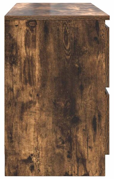 Füstös tölgy színű szerelt fa TV-szekrény 100x35x54 cm