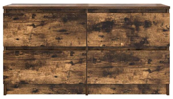 Füstös tölgy színű szerelt fa TV-szekrény 100x35x54 cm