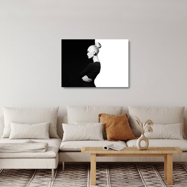 Kép - Nő à la yin and yang (üvegen) (70x50 cm)