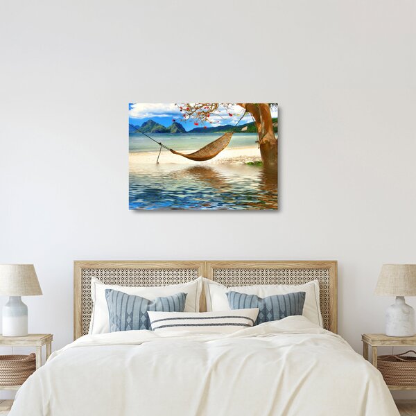 Kép - Relaxálás a tengerparton (üvegen) (70x50 cm)