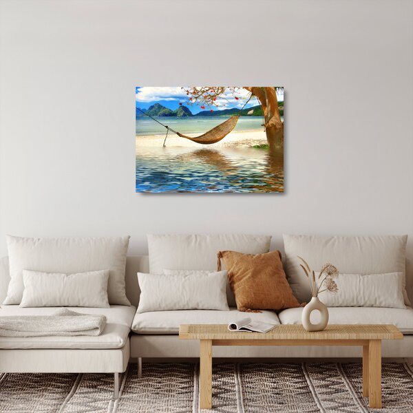 Kép - Relaxálás a tengerparton (üvegen) (70x50 cm)