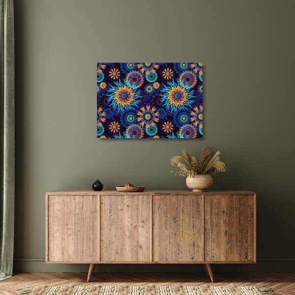 Kép - 3D virágok (üvegen) (70x50 cm)