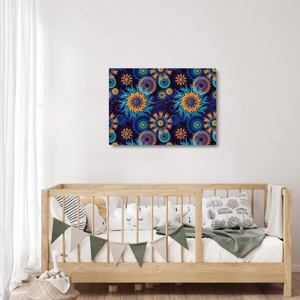 Kép - 3D virágok (üvegen) (70x50 cm)