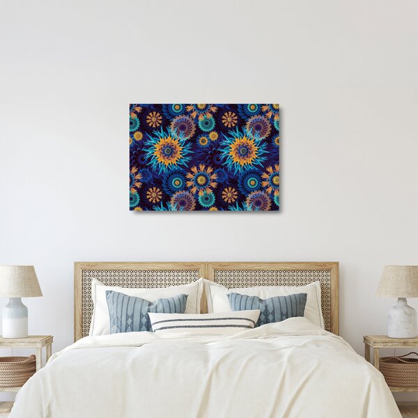 Kép - 3D virágok (üvegen) (70x50 cm)