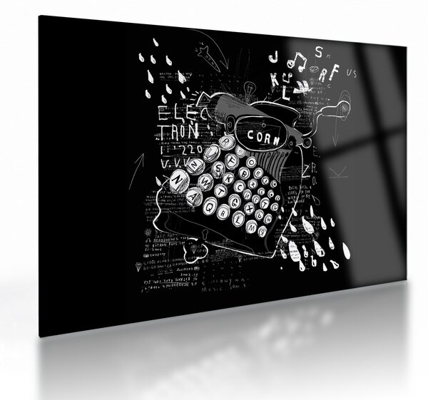 Kép - Rajz Banksy stílusában (üvegen) (70x50 cm)