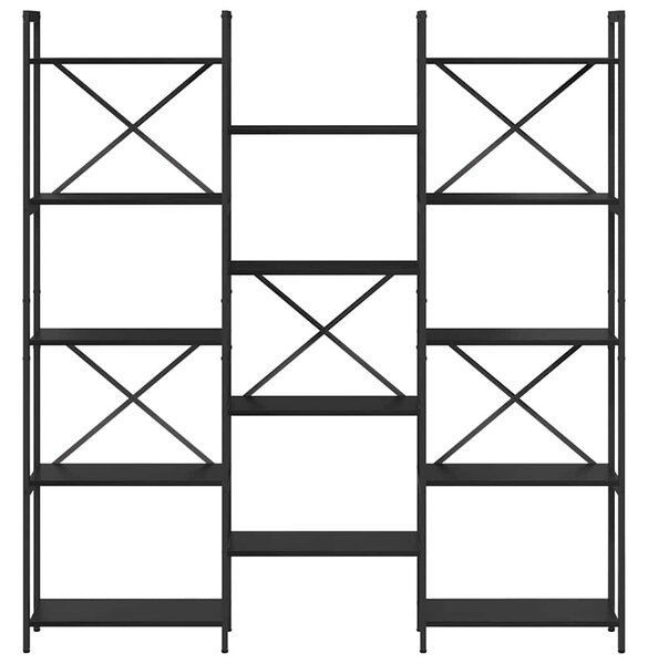 Könyvespolc Musta tammi 156 x 25 x 167.5 cm Faanyag