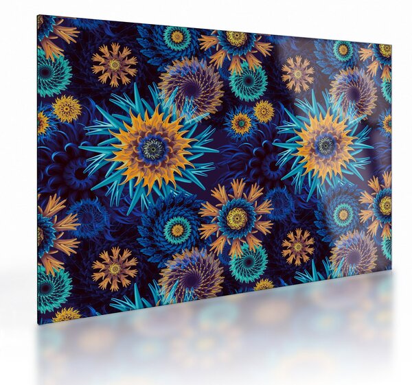 Kép - 3D virágok (üvegen) (70x50 cm)