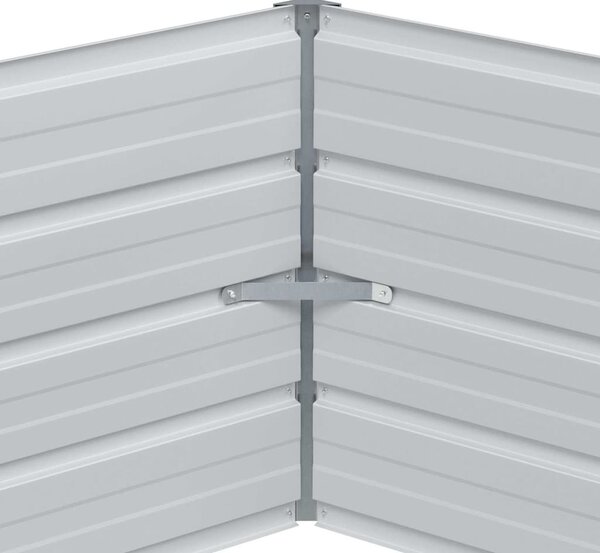 VidaXL Emelt kert ágyás Fa hatású 129 x 129 x 45 cm Horganyzott acél