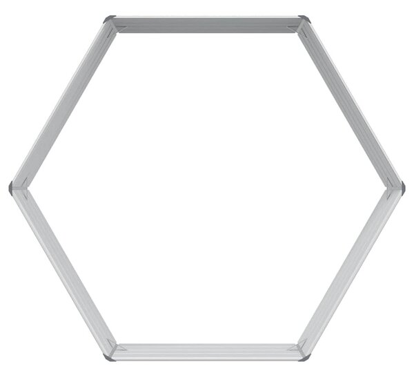 VidaXL Emelt kert ágyás Fa hatású 129 x 129 x 45 cm Horganyzott acél