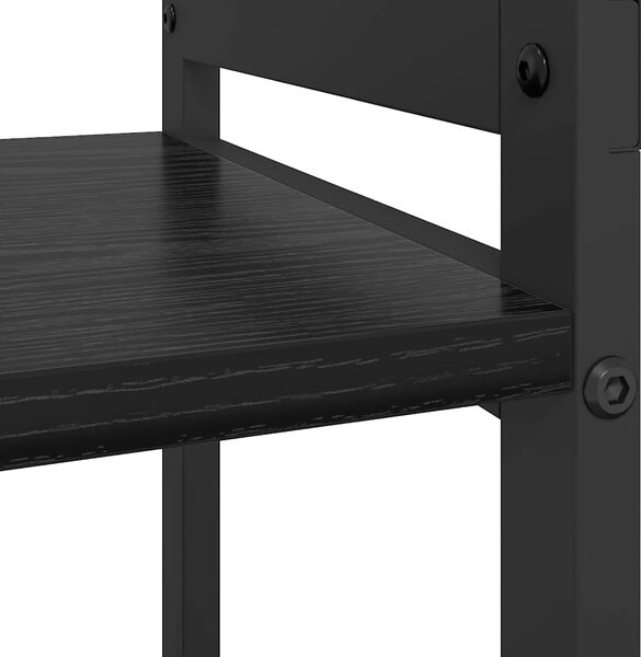 Könyvespolc Fekete tölgy 80 x 30 x 50 cm Faanyag