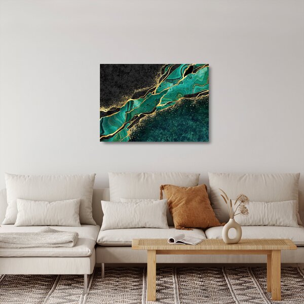 Kép - Kerozin-arany márványozás (üvegen) (70x50 cm)