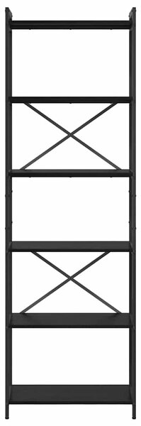 Könyvespolc Fekete tölgy 60 x 30 x 189,5 cm Faanyag