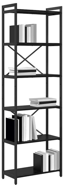 Könyvespolc Fekete tölgy 60 x 30 x 189,5 cm Faanyag