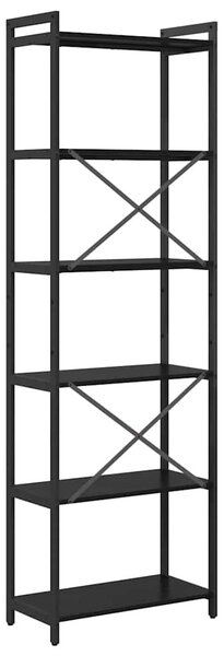 Könyvespolc Fekete tölgy 60 x 30 x 189,5 cm Faanyag
