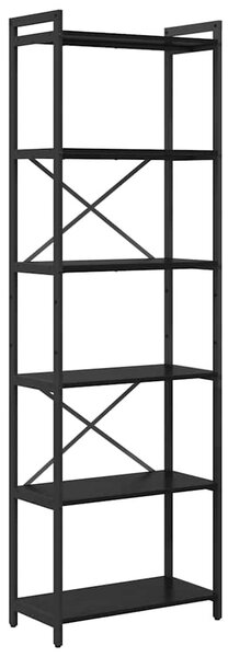 Könyvespolc Fekete tölgy 60 x 30 x 189,5 cm Faanyag