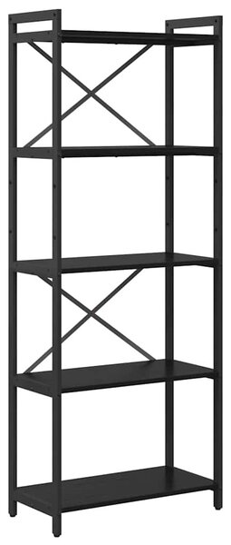 Könyvszekrény Musta tammi 60 x 30 x 153 cm Faanyag