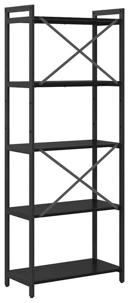 Könyvszekrény Musta tammi 60 x 30 x 153 cm Faanyag