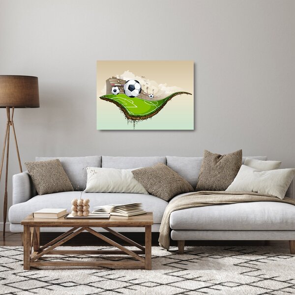 Kép - futballpálya (üvegen) (70x50 cm)