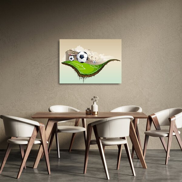Kép - futballpálya (üvegen) (70x50 cm)