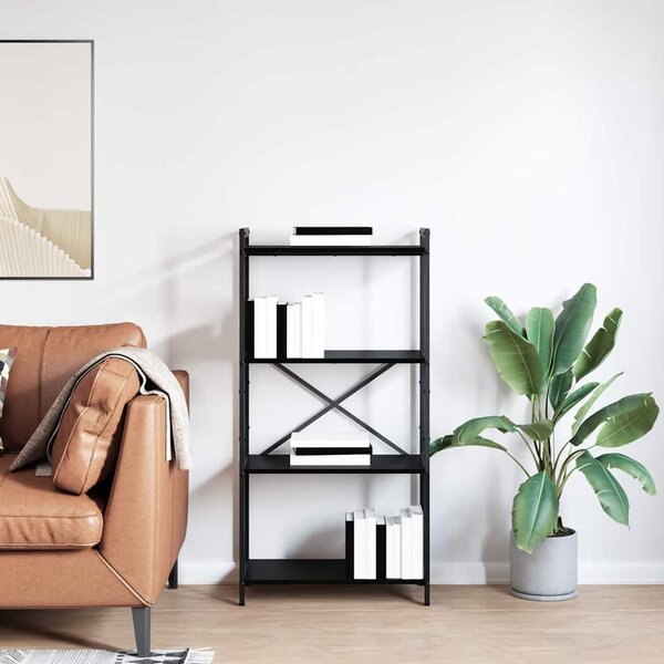 Könyvespolc Fekete tölgy 60 x 30 x 120 cm Faanyag