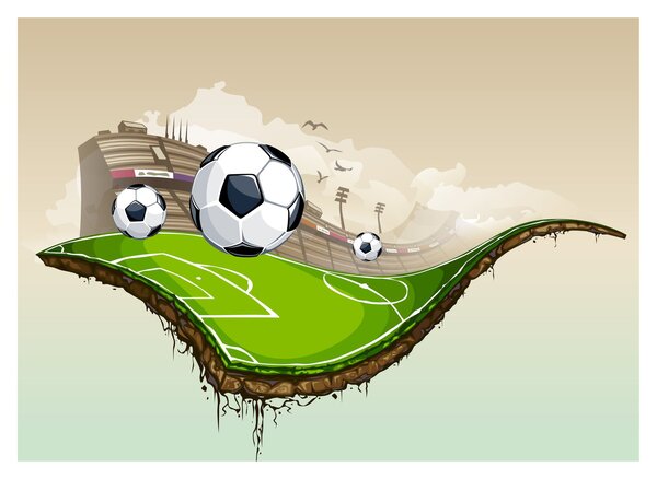 Kép - futballpálya (üvegen) (70x50 cm)