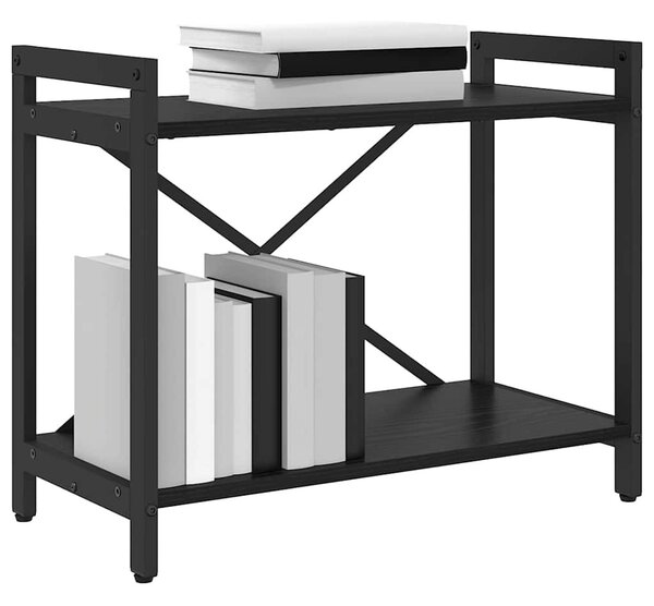 Könyvespolc 60 x 30 x 50 cm Szerelt Fa Fekete tölgy