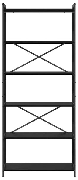 Könyvespolc Fekete tölgy 80 x 30 x 189,5 cm Faanyag