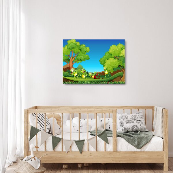 Kép - Boldog békák (üvegen) (70x50 cm)