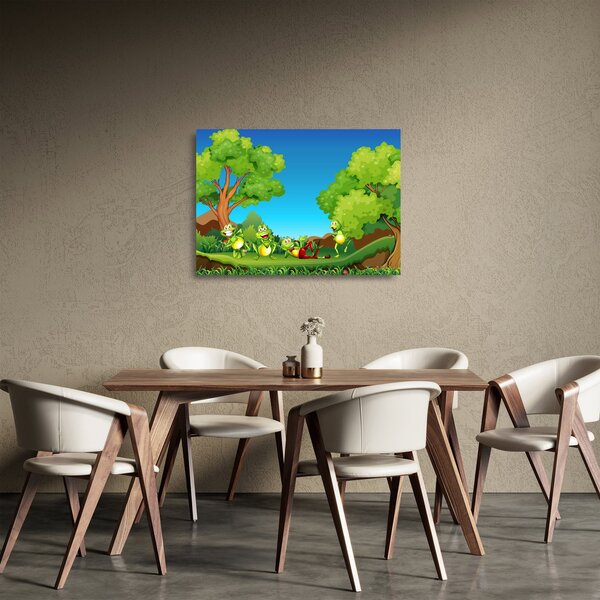 Kép - Boldog békák (üvegen) (70x50 cm)