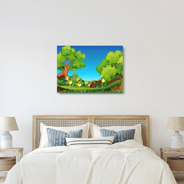 Kép - Boldog békák (üvegen) (70x50 cm)